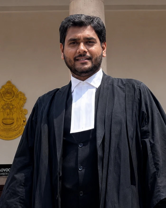 Advocate Harsh Goyal, Founder & Managing Partner of HDM Juris LLP, in advocate's robes